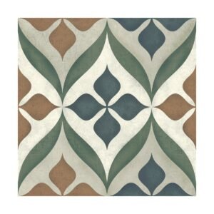 Piso Pared Fez Flores Multicolor Cara Única 19.8X19.8